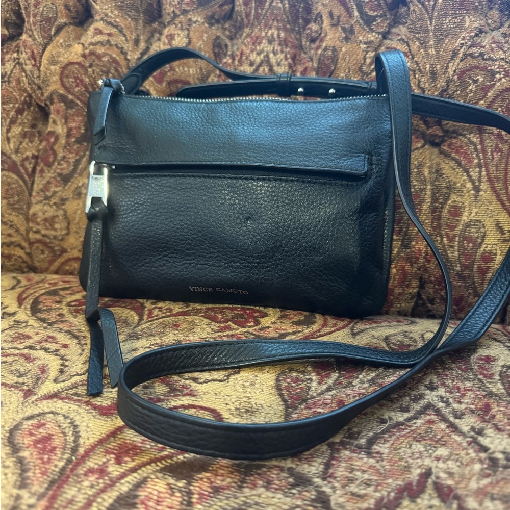 Vince Camuto Black Leather Crossbody Bag